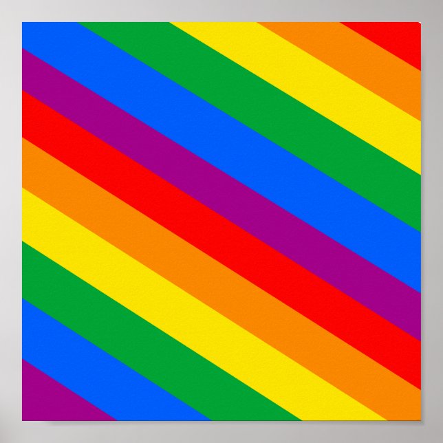 Gay Pride Stripes Poster (Front)