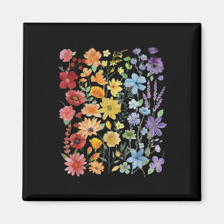 Gay Pride Subtle Wildflowers LGBTQ Month Magnet