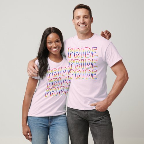 GAY PRIDE Sweet Rainbow Handlettering  T_Shirt