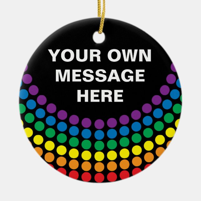 Gay Pride T-shirt Ceramic Ornament (Front)