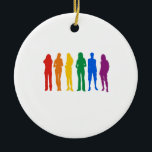 Gay Pride T-shirt Ceramic Ornament<br><div class="desc">Gay Ornaments</div>