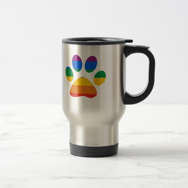 Gay Pride T-shirt Travel Mug (Right)
