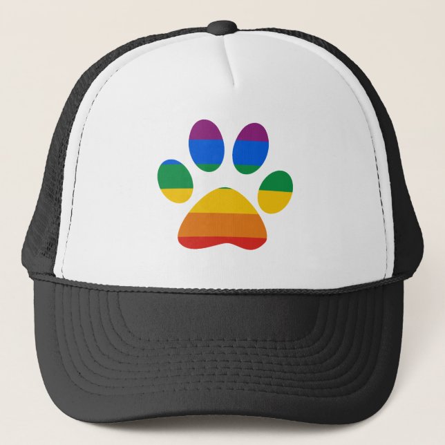 Gay Pride T-shirt Trucker Hat (Front)