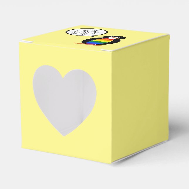 Gay Pride Talking Ms Penguin Personalized  Favor Boxes (Front Side)