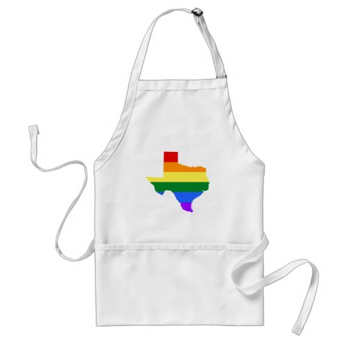 Gay Pride  Texas Rainbow Adult Apron