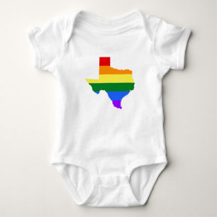 Gay Pride Texas Rainbow Baby Bodysuit