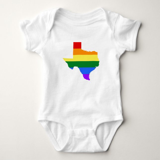 Gay Pride | Texas Rainbow Baby Bodysuit (Front)