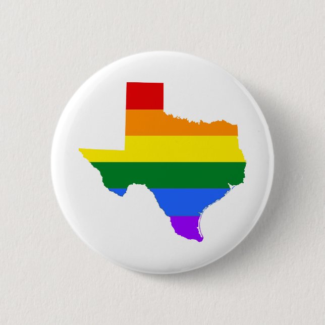 Gay Pride | Texas Rainbow Button (Front)