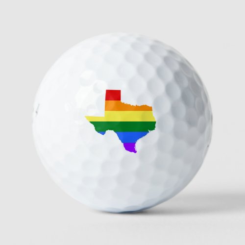 Gay Pride  Texas Rainbow Golf Balls