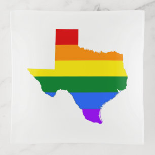Gay Pride   Texas Rainbow Trinket Tray