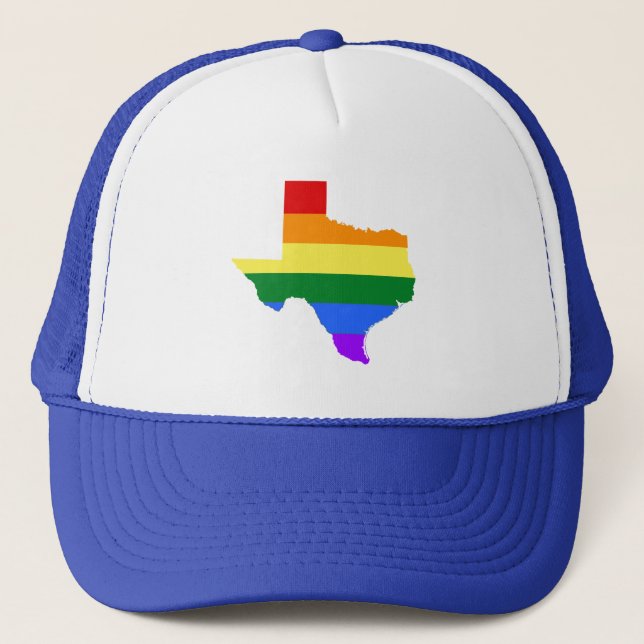 Gay Pride | Texas Rainbow Trucker Hat (Front)