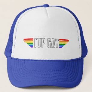 Gay Pride Top Gay Pride Rainbow Flag LGBT LGBTQ Trucker Hat