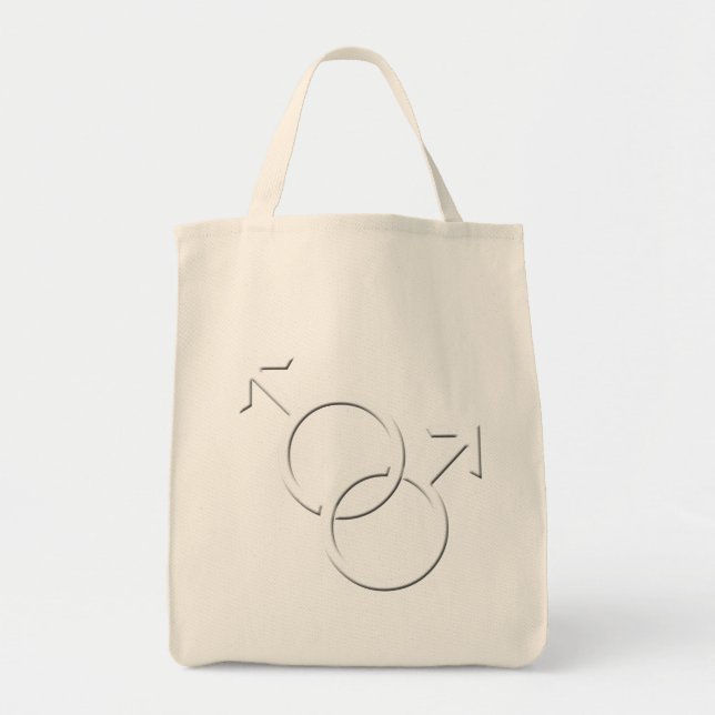 Gay Pride Tote Bag Same-Sex Love Shopping Bag (Front)