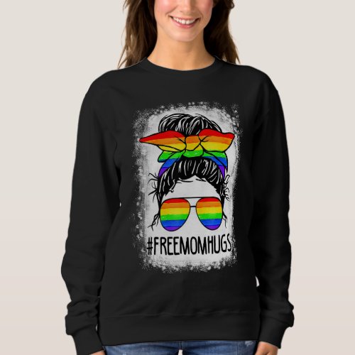 Gay Pride Transgender Rainbow Flag Bleached Free M Sweatshirt
