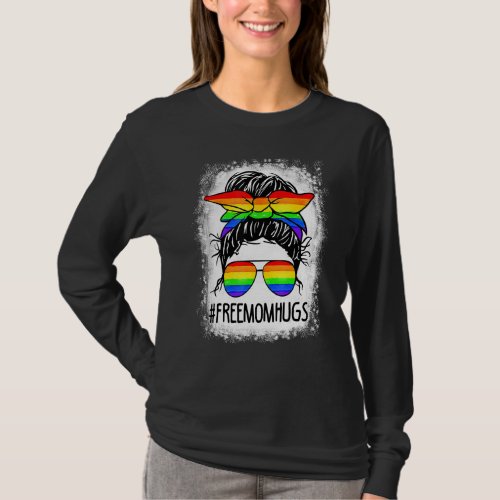 Gay Pride Transgender Rainbow Flag Bleached Free M T_Shirt