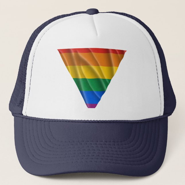 GAY PRIDE TRIANGLE 1 TRUCKER HAT (Front)