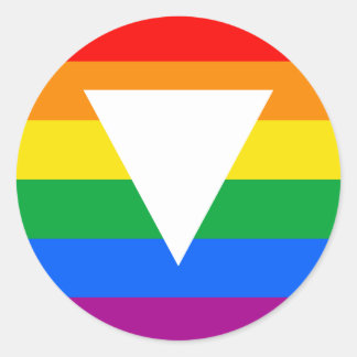 Gay Pride Triangle Design Classic Round Sticker