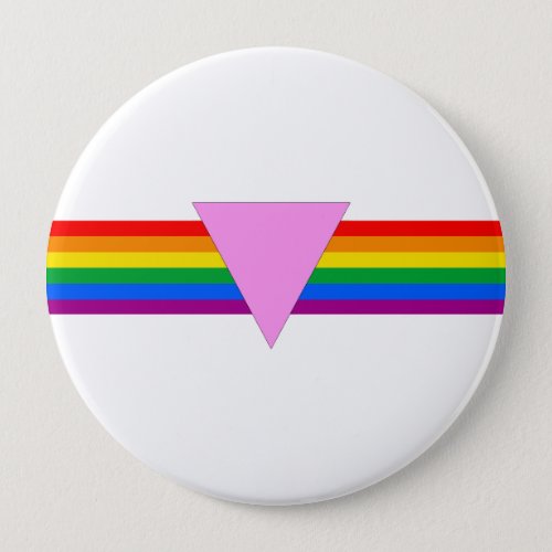 Gay Pride Triangle Design Pinback Button