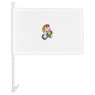 Gay Pride Unicorn Heart Rainbow Flag Lgbt Women Gi