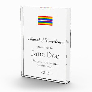 Gay Pride US Flag - 13 Colonies of Gay Pride Acrylic Award