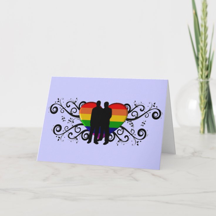 Gay Pride Valentine s Day Card For Men Zazzle