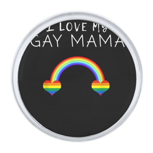 Gay Pride Vintage Rainbow LGBT Love Is Love  Copy  Silver Finish Lapel Pin