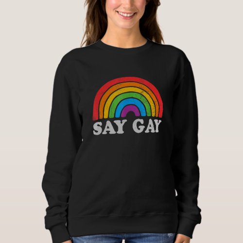 Gay Pride Vintage Rainbow Lgbt Month 14 Sweatshirt