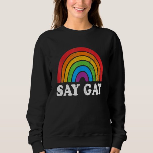 Gay Pride Vintage Rainbow Lgbt Month 18 Sweatshirt