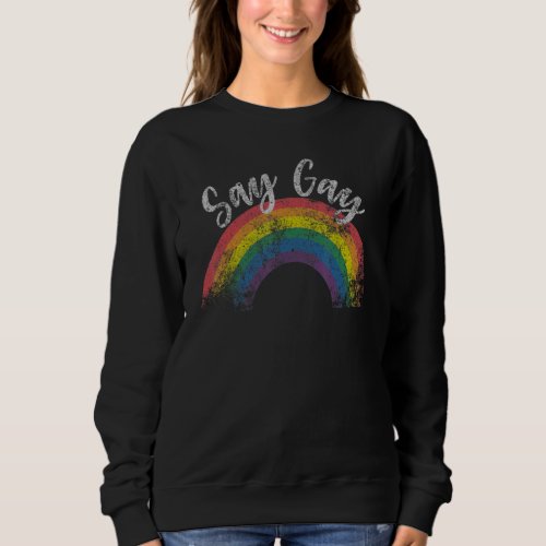 Gay Pride Vintage Rainbow Lgbt Month 5 Sweatshirt