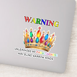 Gay Pride Warning Sticker