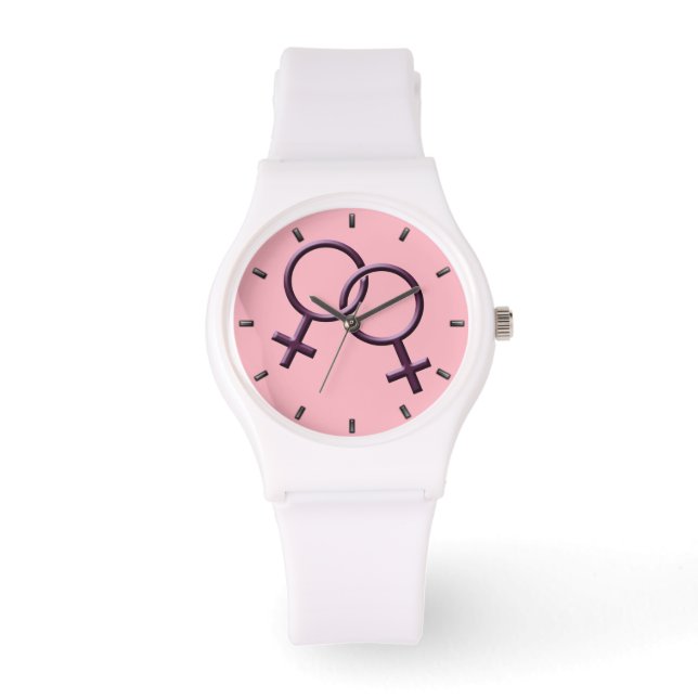 Gay Pride Watch Same-Sex Love Wrist Watches Gifts (Front)