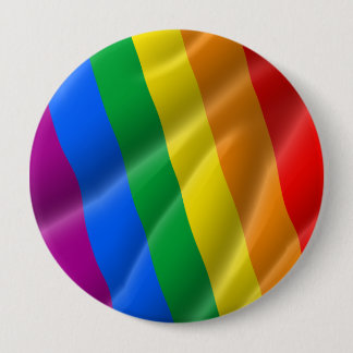 GAY PRIDE WAVY LINES DIAGONAL - 2014 PRIDE PINBACK BUTTON