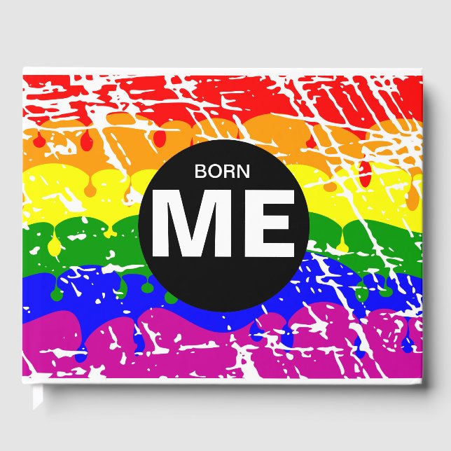 Gay pride wedding guest book (Front)