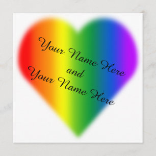 Gay Pride Wedding Invitations Same-Sex Love Cards