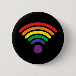 Gay Pride - Wi Fi Pinback Button