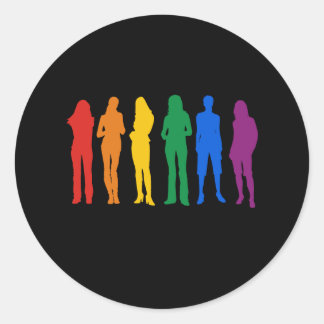 Gay Pride Women's T-shirt Classic Round Sticker