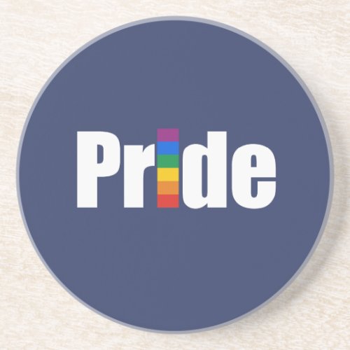 GAY PRIDE WORD BAR BLACK COASTER