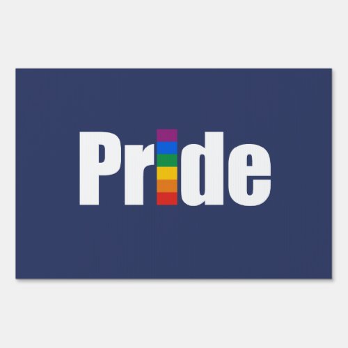 GAY PRIDE WORD BAR BLACK SIGN