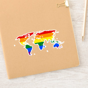 Gay Pride World Rainbow Flag Sticker