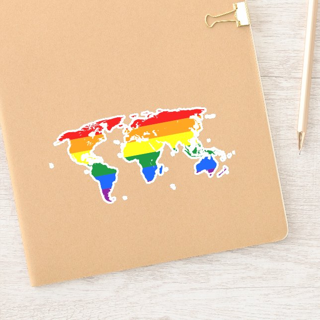 Gay Pride World Rainbow Flag Sticker (Notebook)