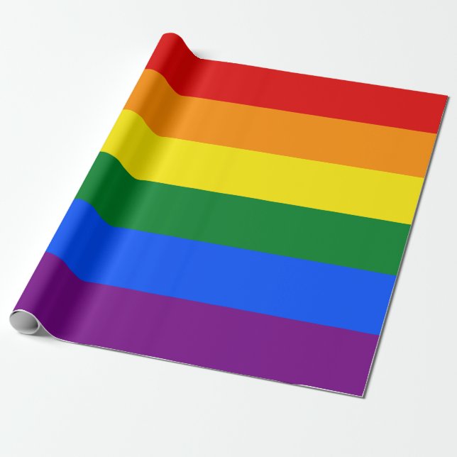 Gay Pride Wrapping Paper (Unrolled)