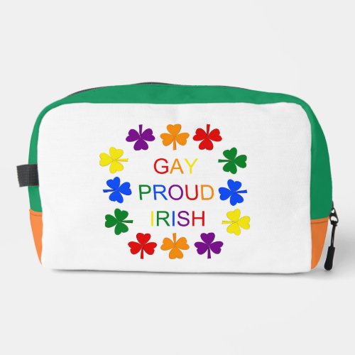 Gay Proud Irish LGBT Rainbow Shamrocks Dopp Kit