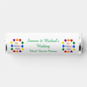 Gay Proud Irish LGBT Rainbow Shamrocks Gay Wedding Breath Savers® Mints