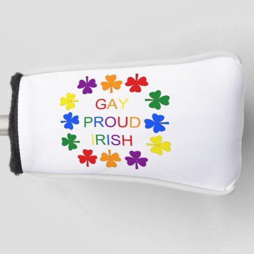 Gay Proud Irish LGBT Rainbow Shamrocks Golf Head Cover