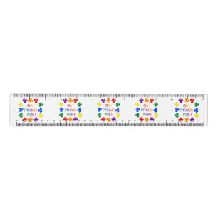 Gay Proud Irish LGBT Rainbow Shamrocks Ruler