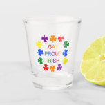 Gay Proud Irish Lgbt Rainbow Shamrocks Shot Glass at Zazzle