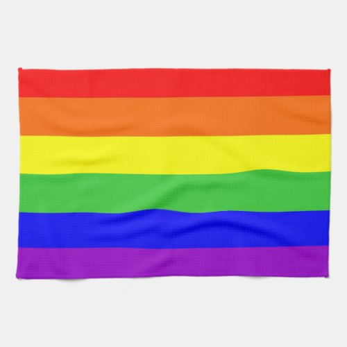 gay proud rainbow colors flag homosexual kitchen towel