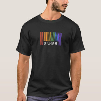 Gay Queer Barcode Pride Gamer Video Games Aestheti T-Shirt