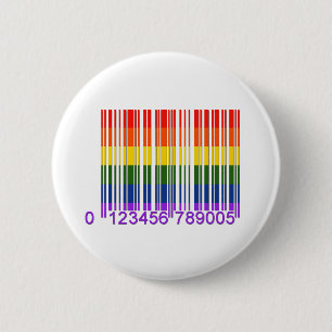 Gay Rainbow Barcode 1 Button