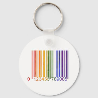 Gay Rainbow Barcode 2 Keychain